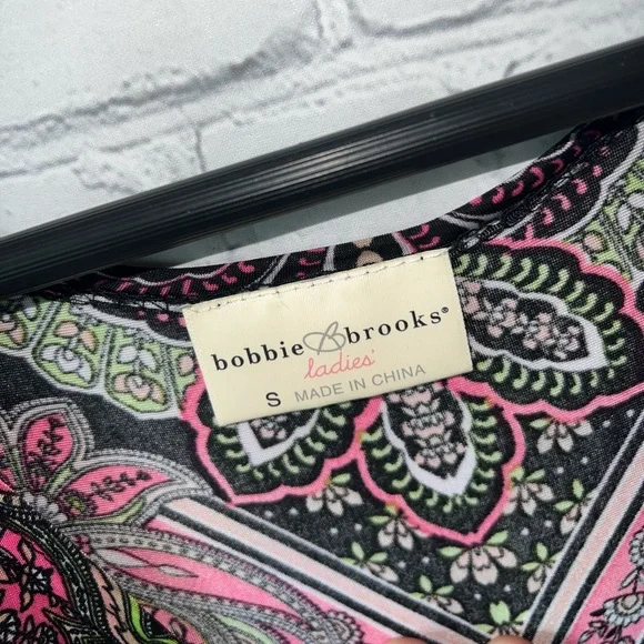 Bobbie Brooks Ladies Pink & Black floral dress size S - Picture 8 of 12